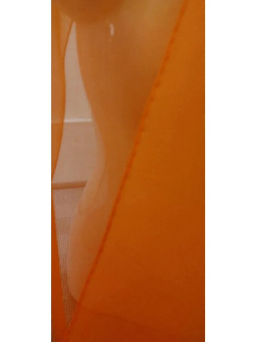 Vintage 50s 1960s Silk Chiffon Scarf Orange Yellow Hand Rolled Edges SEE IMAGES